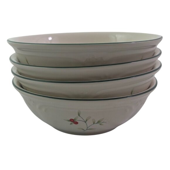 Pfaltzgraff Winterberry 5.8” Stoneware Cereal Soup Salad Bowls – Set of 4 - Picture 13 of 16